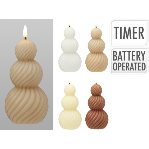 CANDELA LED 8X16CM 4ASS TIMER